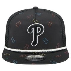 Philadelphia Phillies New Era Gummy Golfer Trucker Adjustable Hat - Black - New Era Lifestyle