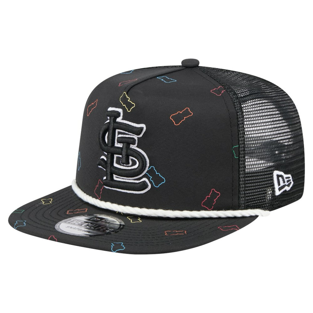 St. Louis Cardinals New Era Gummy Golfer Trucker Snapback Hat - Black - New Era Discount
