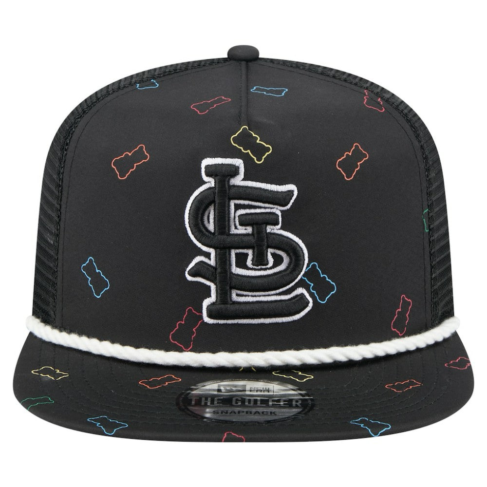St. Louis Cardinals New Era Gummy Golfer Trucker Snapback Hat - Black - New Era Discount