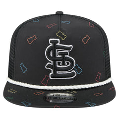 St. Louis Cardinals New Era Gummy Golfer Trucker Snapback Hat - Black - New Era Discount