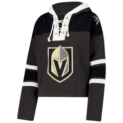 Vegas Golden Knights '47 Women's Cropped Superior Lacer Pullover Hoodie - Charcoal - NHL 202318478