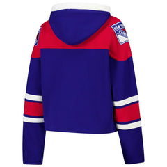 New York Rangers '47 Women's Cropped Superior Lacer Pullover Hoodie - Blue - NHL 202318480