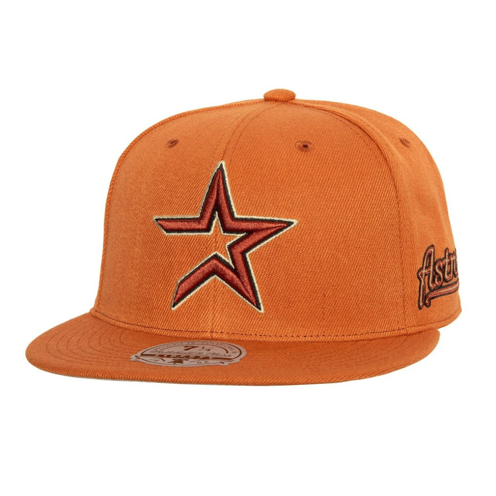 Houston Astros Mitchell & Ness Cooperstown Collection Fitted Hat - Orange - Mitchell & Ness on Sale