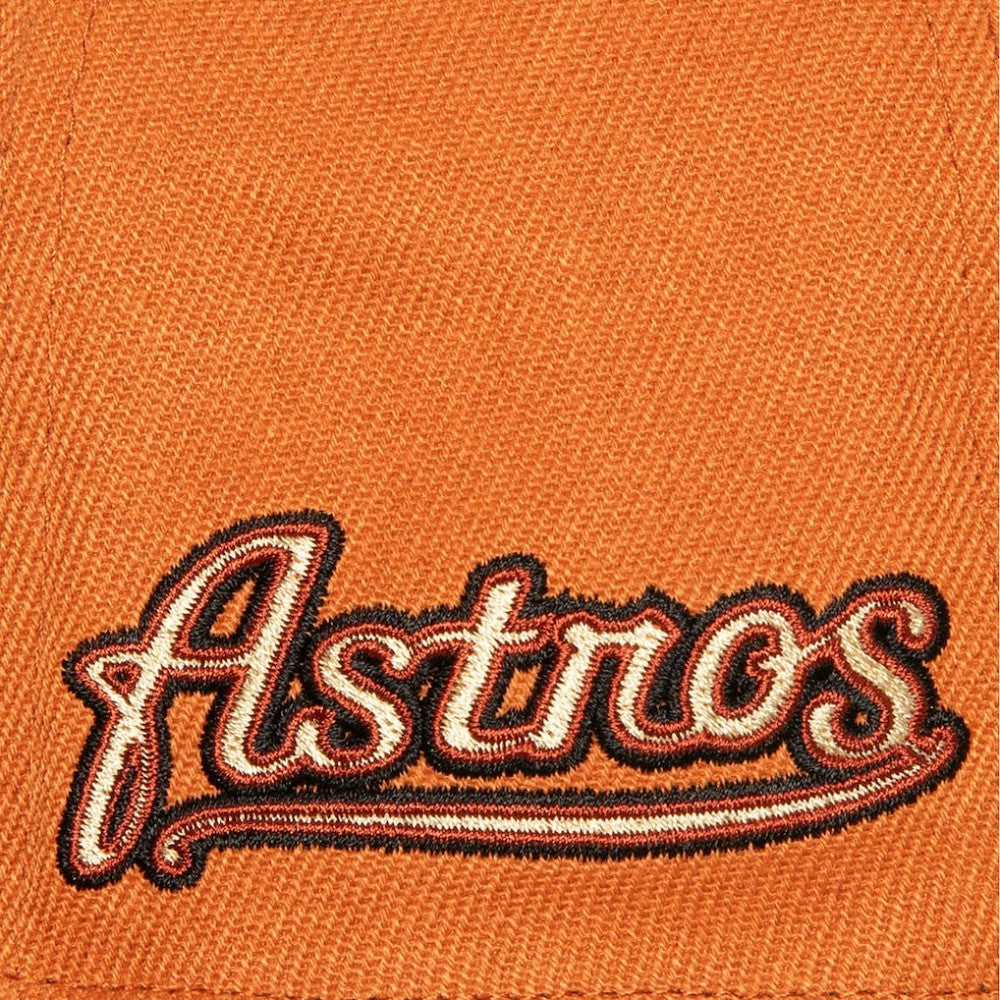 Houston Astros Mitchell & Ness Cooperstown Collection Fitted Hat - Orange - Mitchell & Ness on Sale