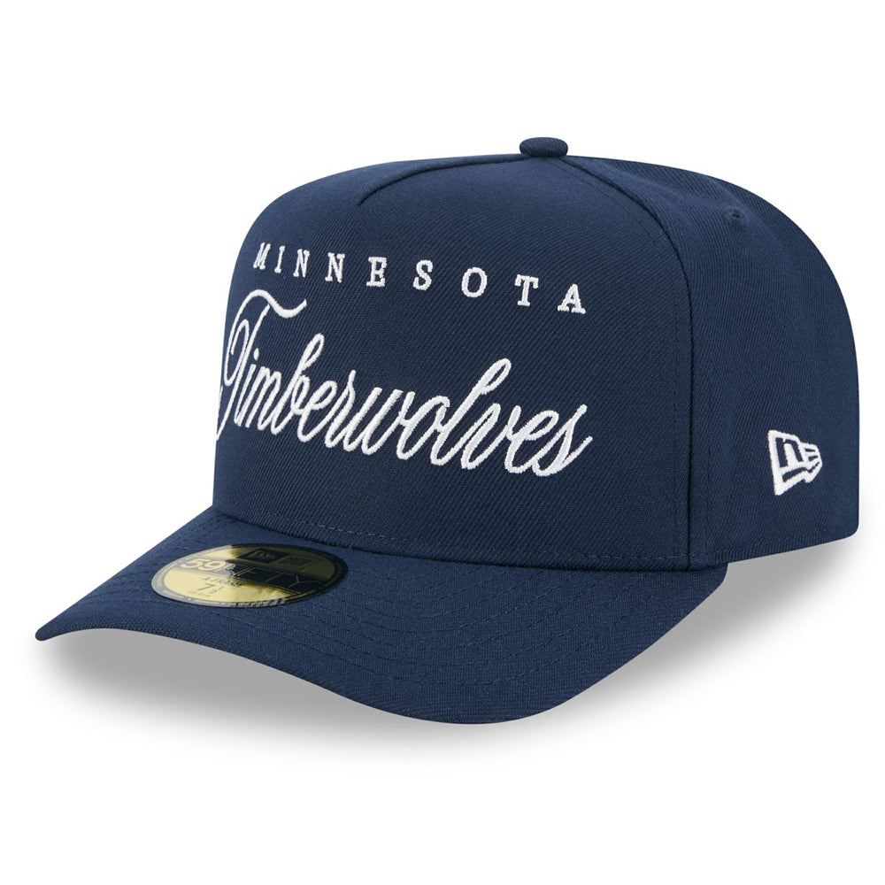 Minnesota Timberwolves 2025 NBA Draft A-Frame 59FIFTY Fitted Hat Navy | New Era