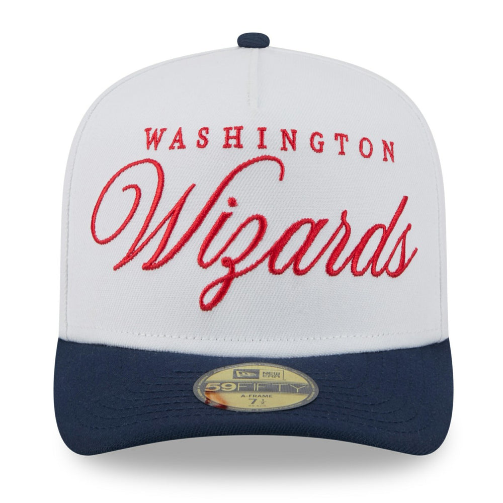 Washington Wizards 2025 NBA Draft A-Frame 59FIFTY Fitted Hat White/Navy | New Era discount