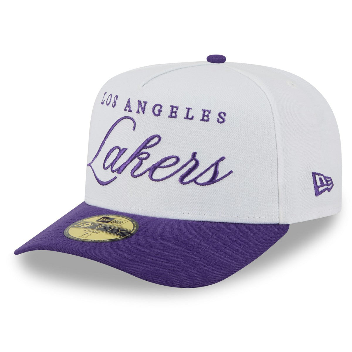 Los Angeles Lakers 2025 NBA Draft A-Frame 59FIFTY Fitted Hat White/Purple | New Era discount