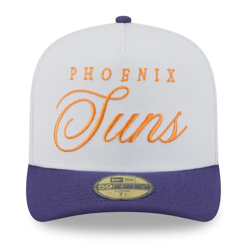 Phoenix Suns 2025 NBA Draft A-Frame 59FIFTY Fitted Hat White/Purple | New Era online