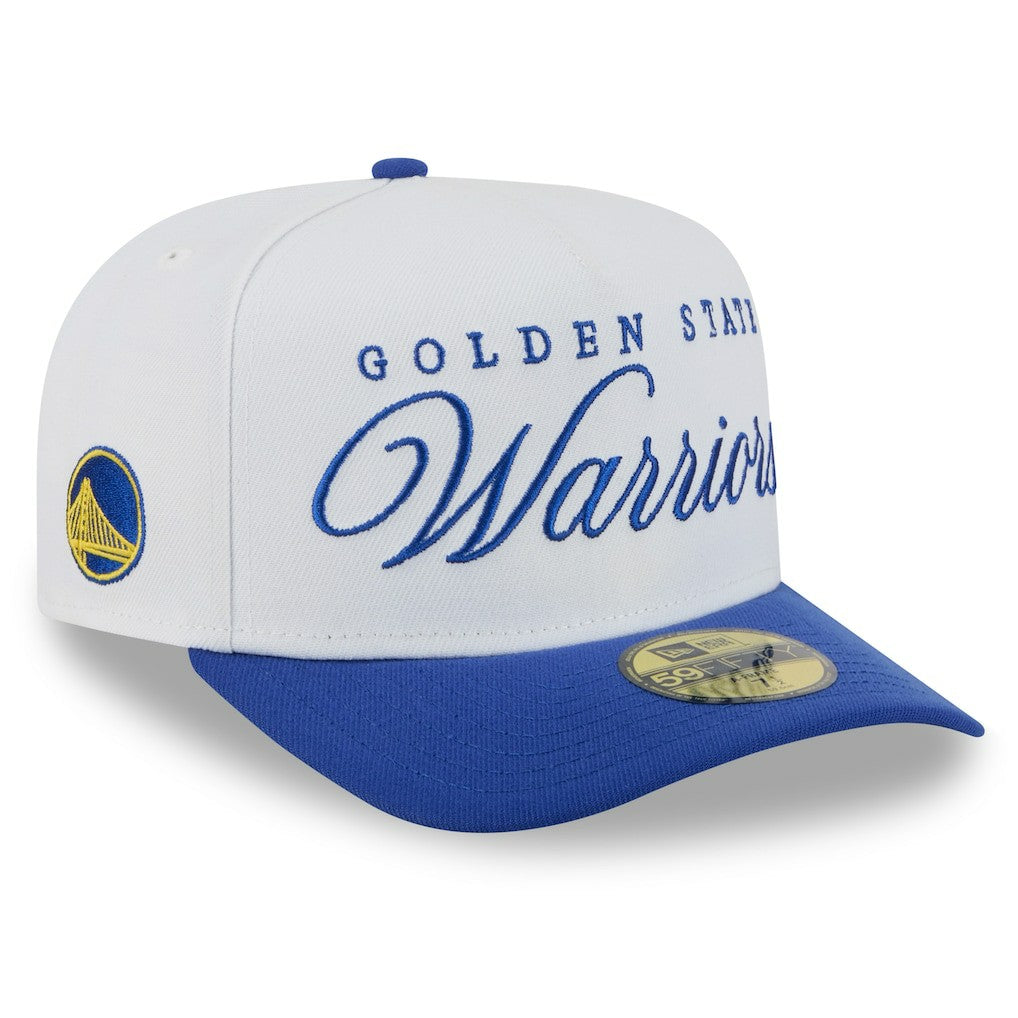 Golden State Warriors 2025 NBA Draft A-Frame 59FIFTY Fitted Hat for sale White/Royal | New Era discount
