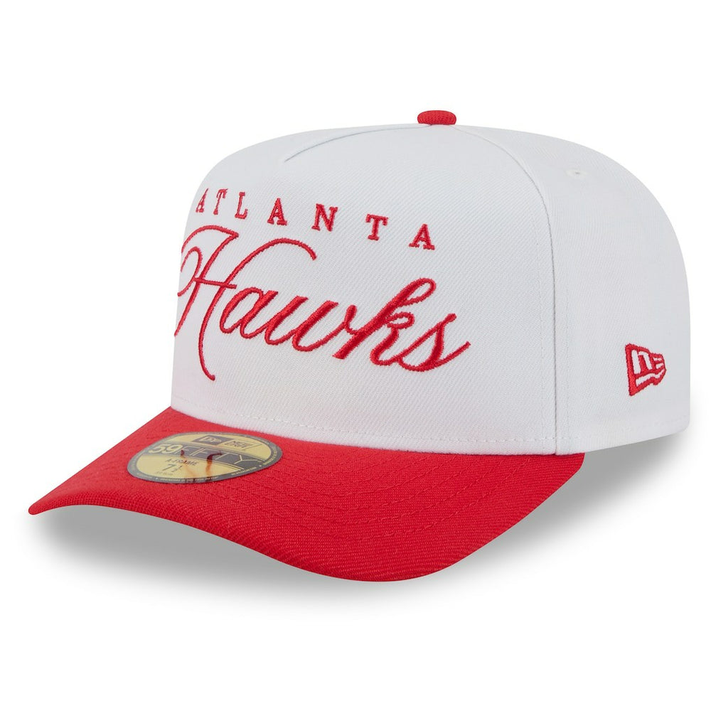 Atlanta Hawks 2025 NBA Draft A-Frame 59FIFTY Fitted Hat White/Red | New Era discount
