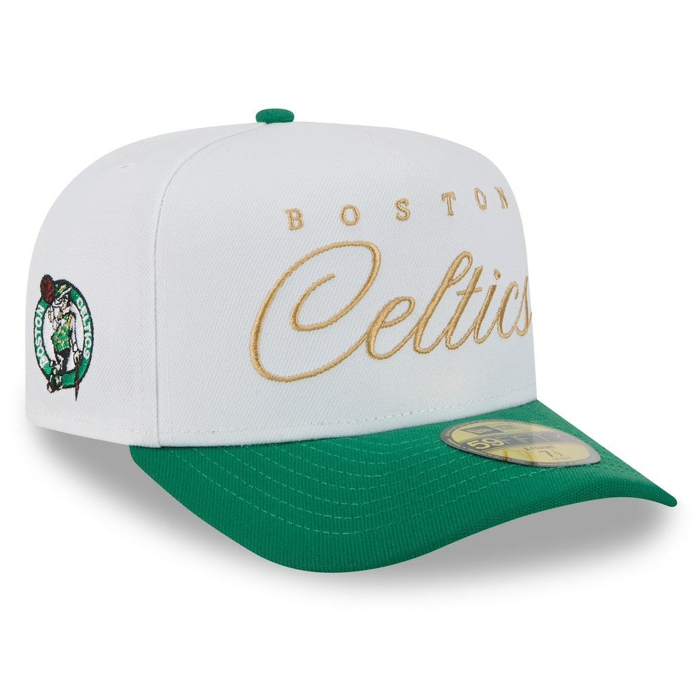 Boston Celtics 2025 NBA Draft A-Frame 59FIFTY Fitted Hat White/Kelly Green | New Era online