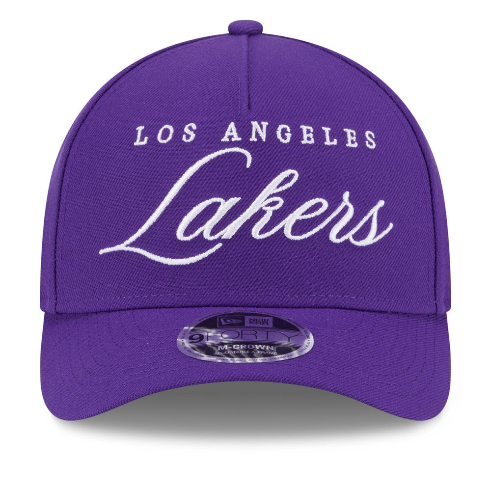 Los Angeles Lakers 2025 NBA Draft M-Crown A-Frame 9FORTY Adjustable Hat Purple | New Era Near Me
