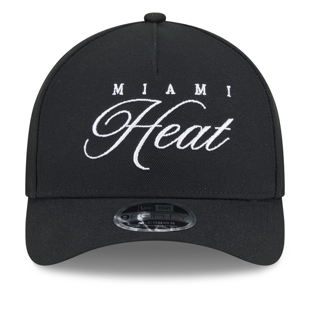 Miami Heat 2025 NBA Draft M-Crown A-Frame 9FORTY Adjustable Hat Black | New Era for sale