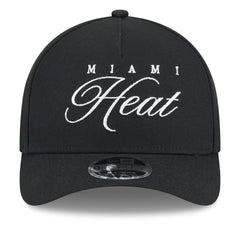 Miami Heat 2025 NBA Draft M-Crown A-Frame 9FORTY Adjustable Hat Black | New Era for sale