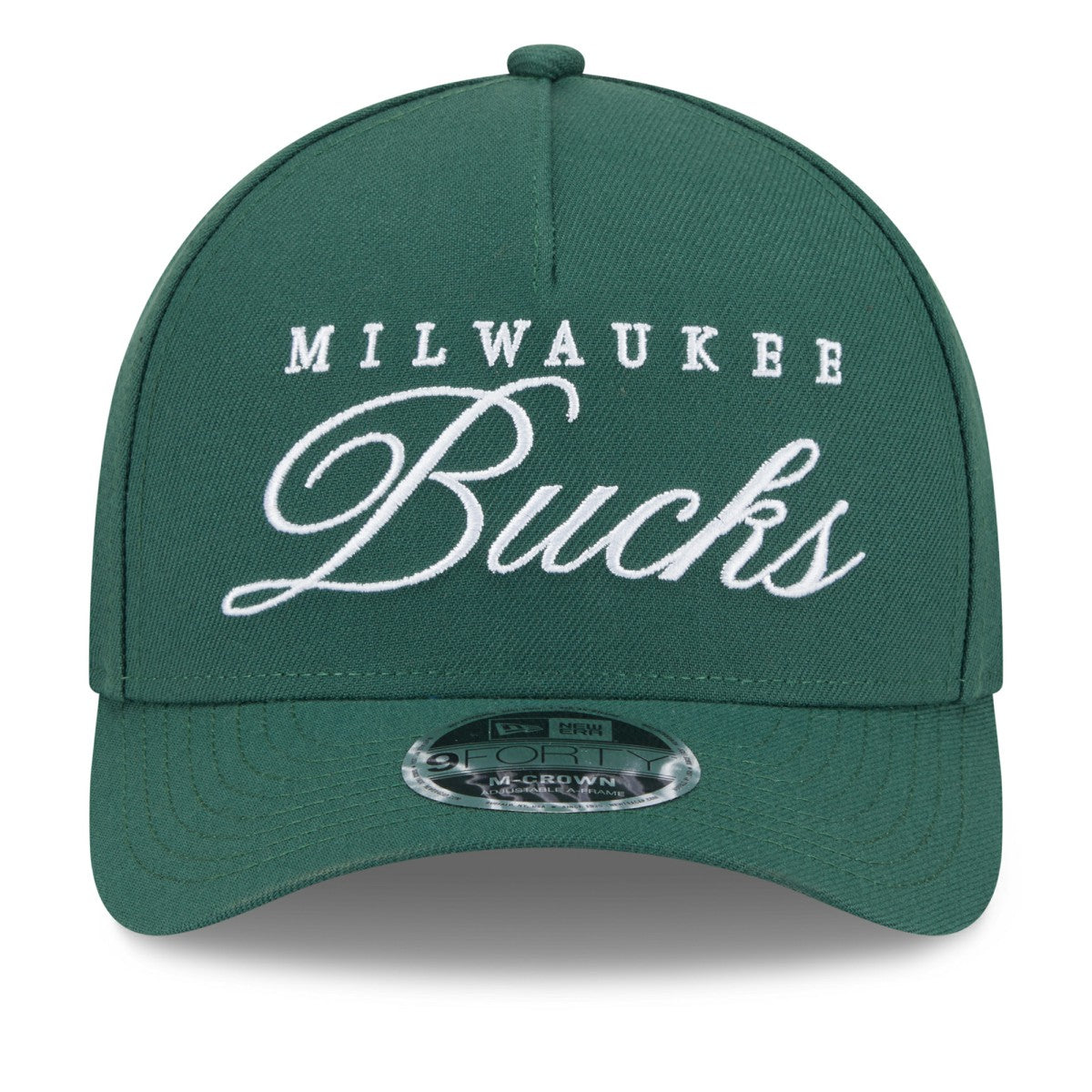 Milwaukee Bucks 2025 NBA Draft M-Crown A-Frame 9FORTY Adjustable Hat Hunter Green | New Era US