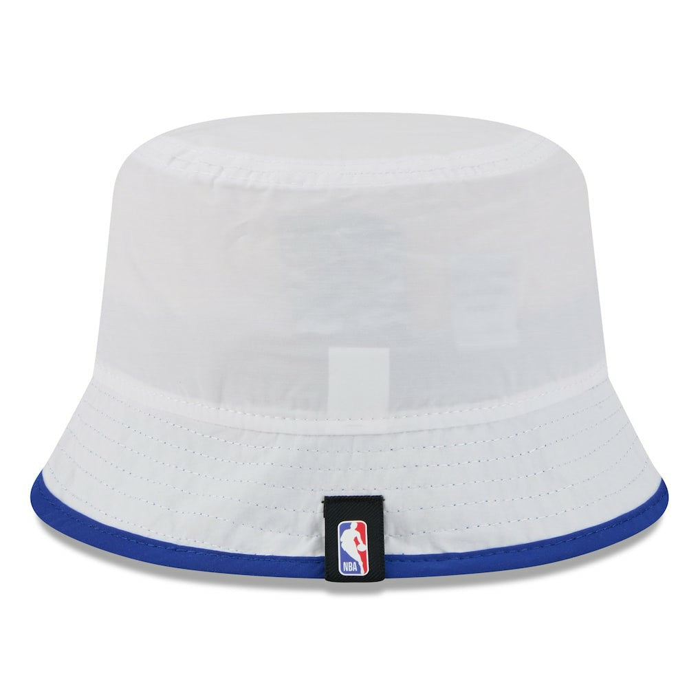 Golden State Warriors 2025 NBA Draft Nylon Bucket Hat for sale White/Royal | New Era US
