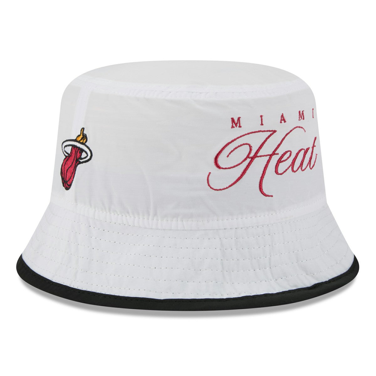 Miami Heat 2025 NBA Draft Nylon Bucket Hat White/Black | New Era for sale