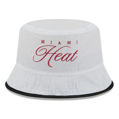 Miami Heat 2025 NBA Draft Nylon Bucket Hat White/Black | New Era for sale