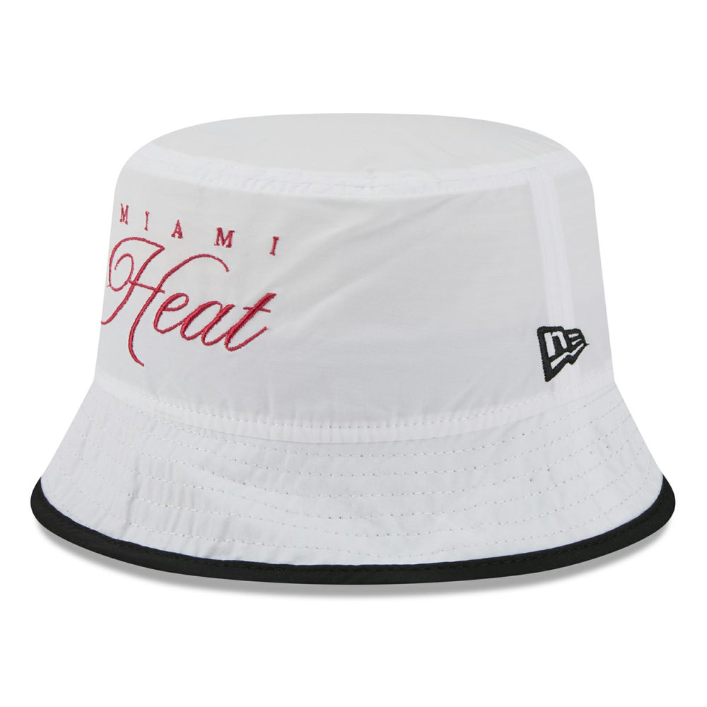 Miami Heat 2025 NBA Draft Nylon Bucket Hat White/Black | New Era for sale