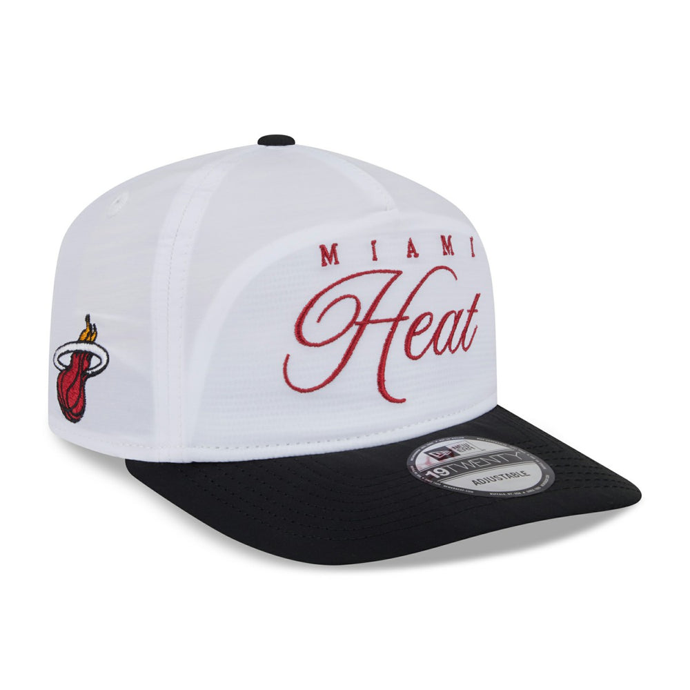 Miami Heat 2025 NBA Draft On-Stage Nylon 19TWENTY Adjustable Hat White/Black | New Era Near Me