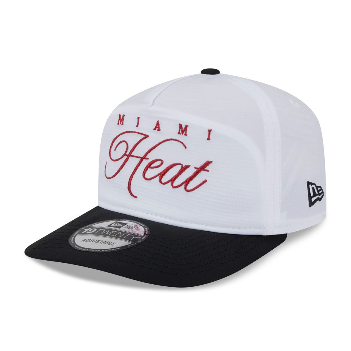 Miami Heat 2025 NBA Draft On-Stage Nylon 19TWENTY Adjustable Hat White/Black | New Era Near Me