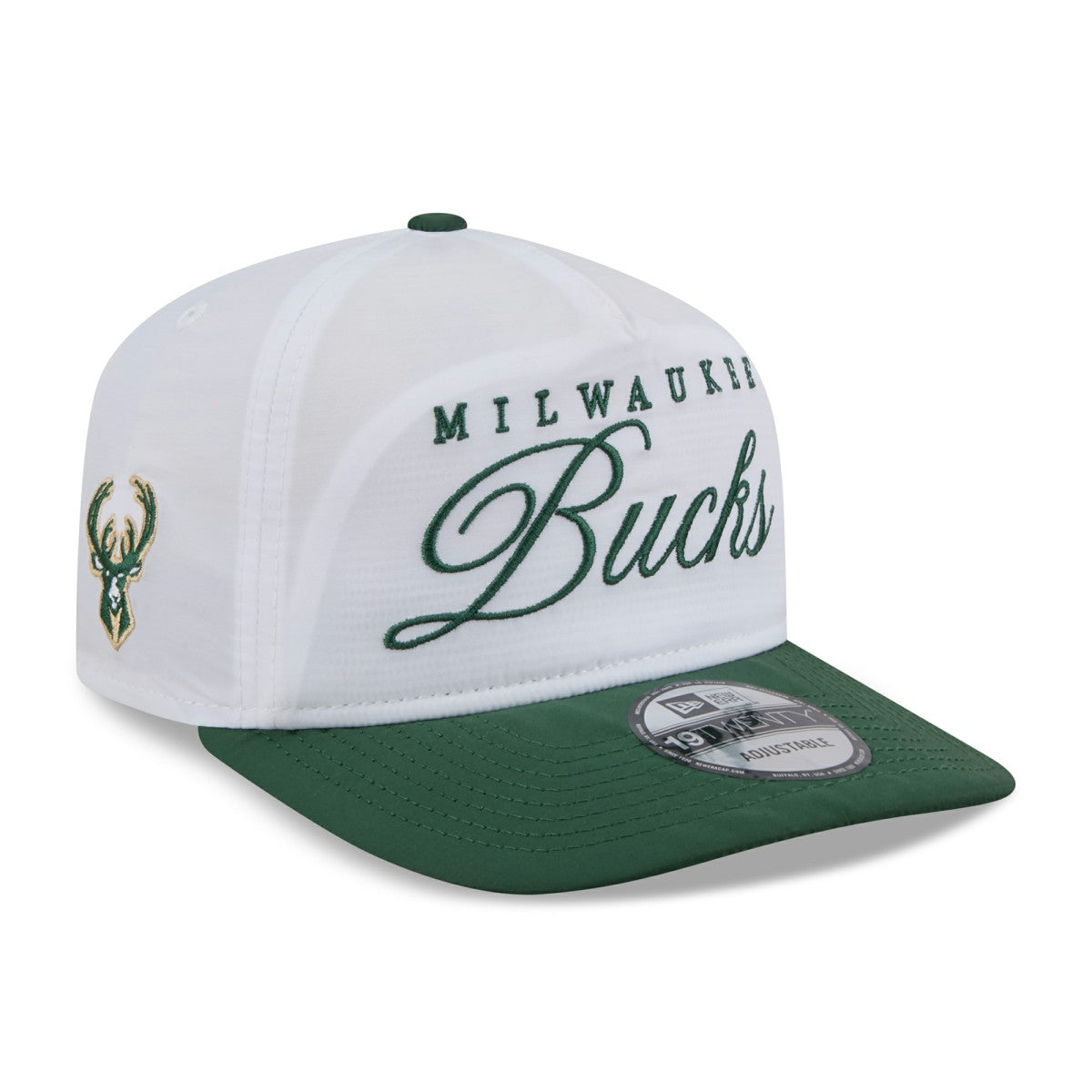 Milwaukee Bucks 2025 NBA Draft On-Stage Nylon 19TWENTY Adjustable Hat White/Hunter Green | New Era Near Me