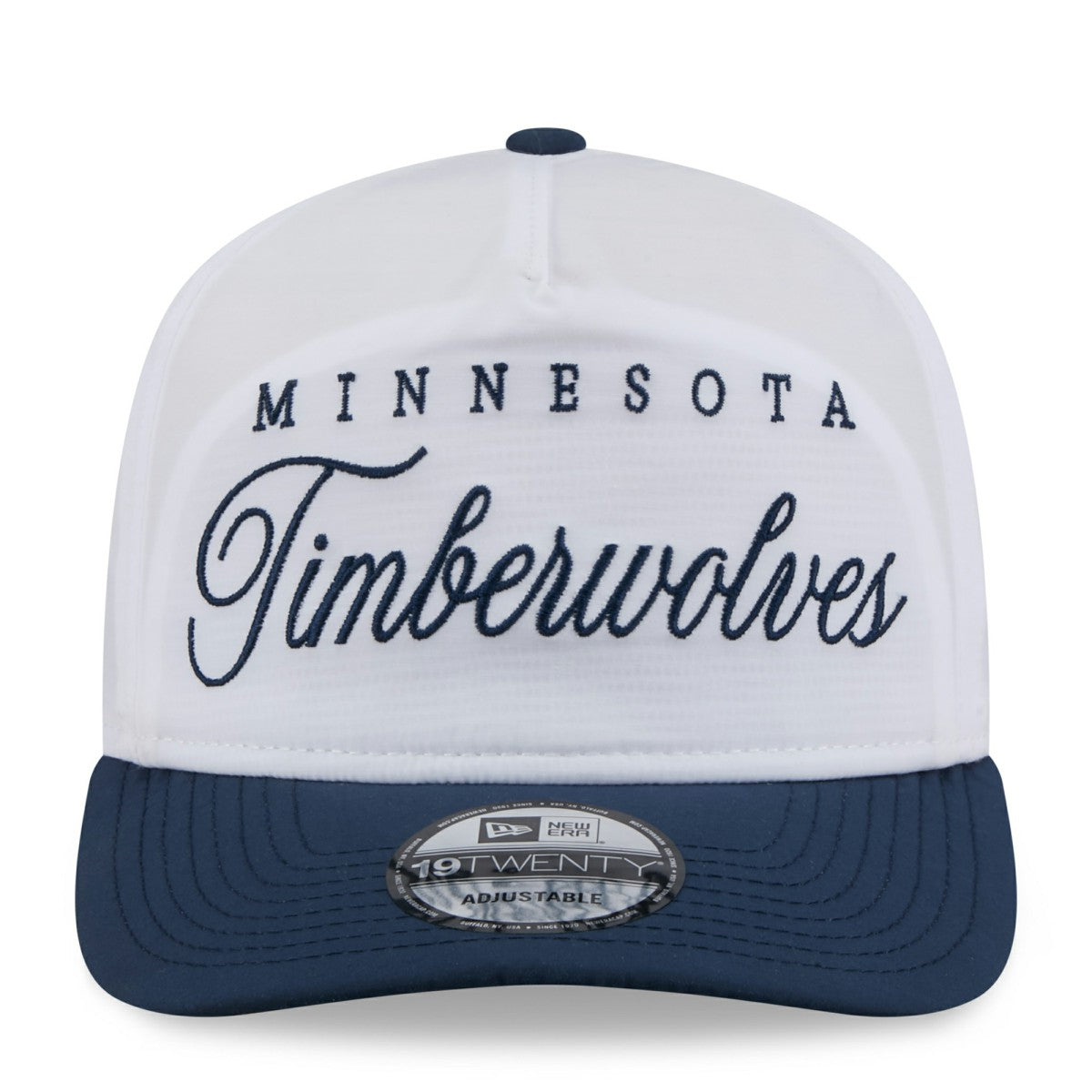 Minnesota Timberwolves 2025 NBA Draft On-Stage Nylon 19TWENTY Adjustable Hat White/Navy | New Era Lifestyle