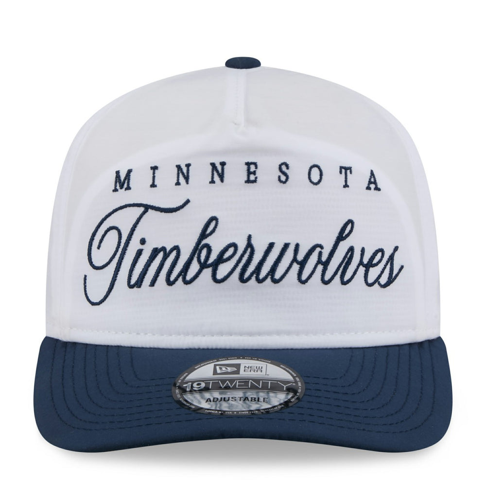 Minnesota Timberwolves 2025 NBA Draft On-Stage Nylon 19TWENTY Adjustable Hat White/Navy | New Era Lifestyle
