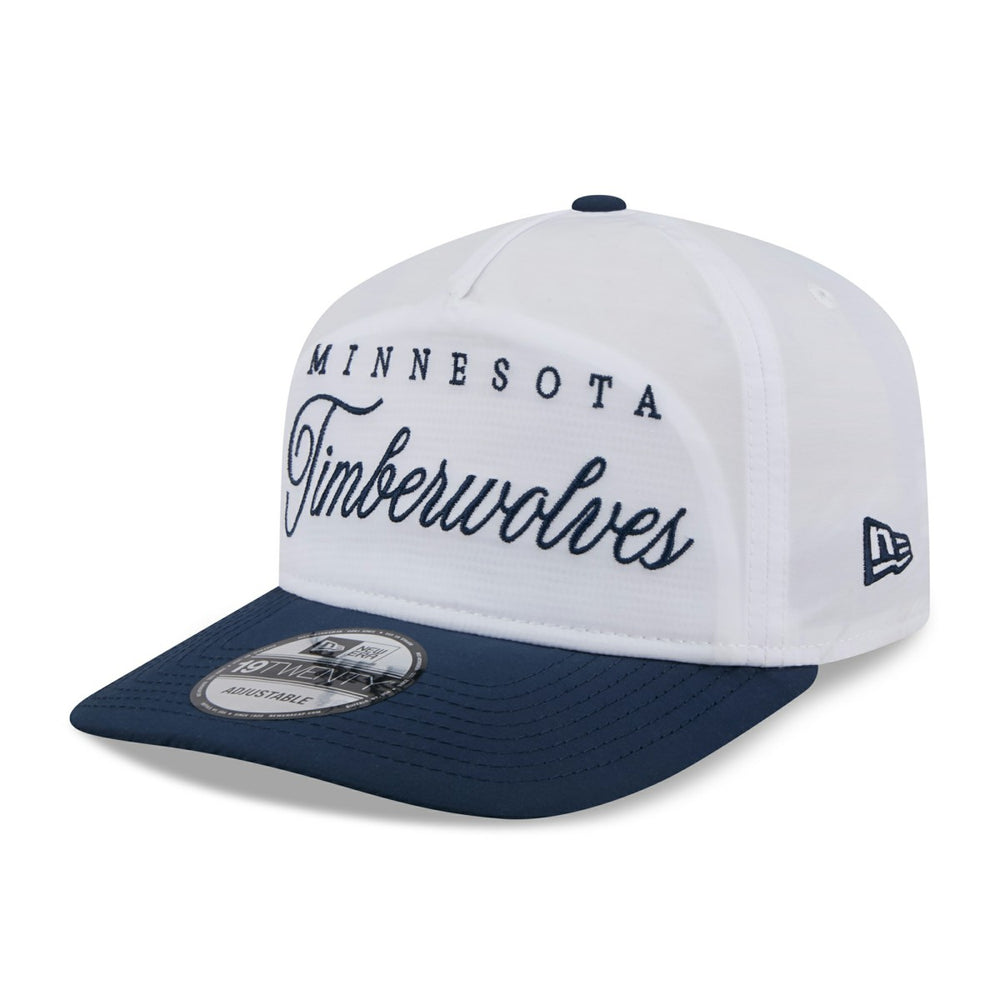 Minnesota Timberwolves 2025 NBA Draft On-Stage Nylon 19TWENTY Adjustable Hat White/Navy | New Era Lifestyle