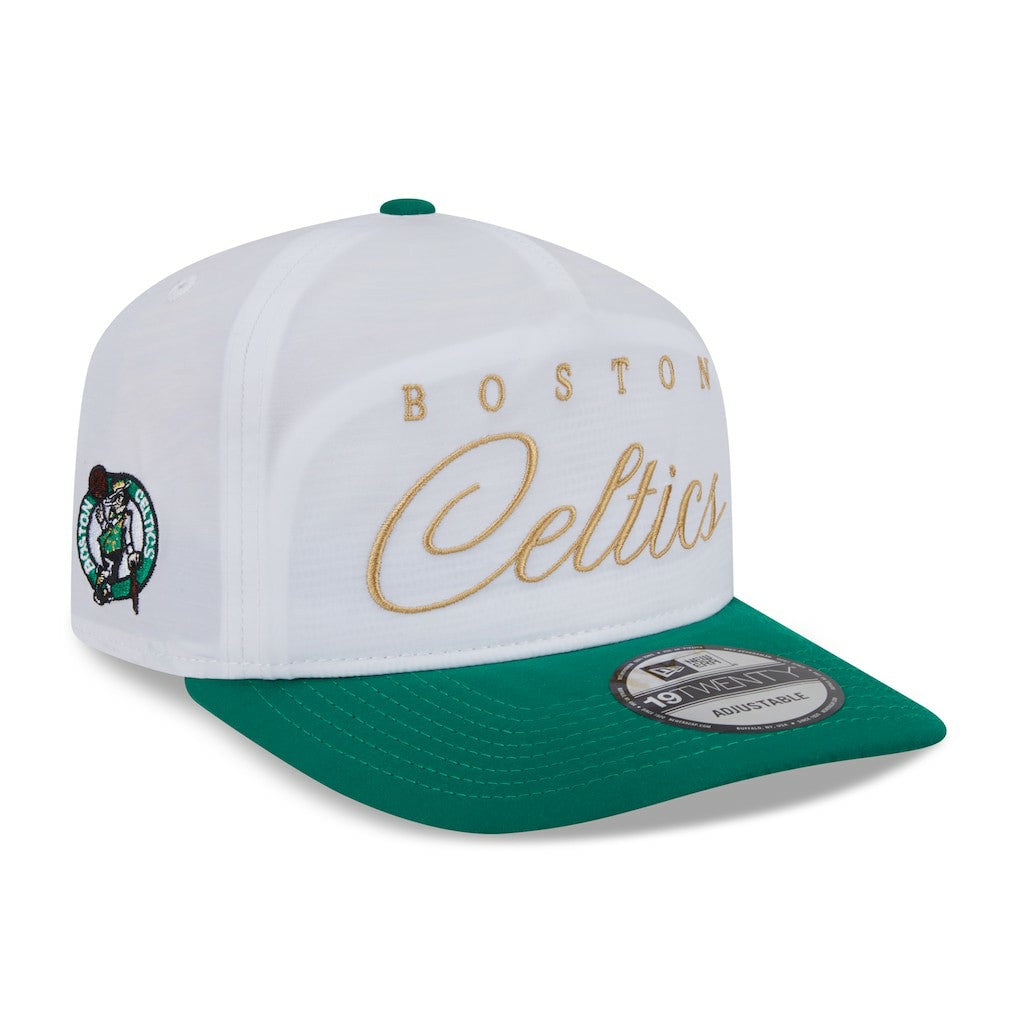 Boston Celtics 2025 NBA Draft On-Stage Nylon 19TWENTY Adjustable Hat White/Kelly Green | New Era US