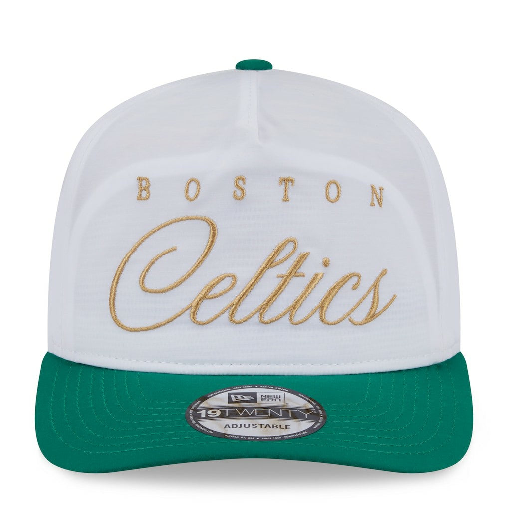 Boston Celtics 2025 NBA Draft On-Stage Nylon 19TWENTY Adjustable Hat White/Kelly Green | New Era US