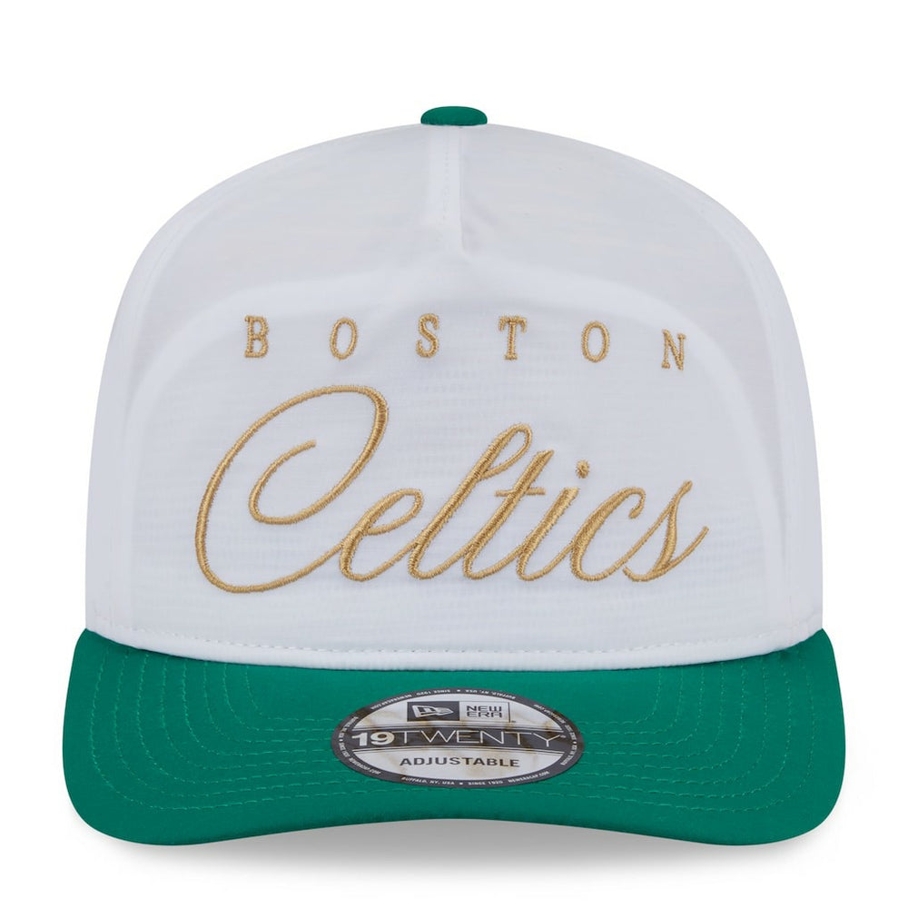Boston Celtics 2025 NBA Draft On-Stage Nylon 19TWENTY Adjustable Hat White/Kelly Green | New Era US
