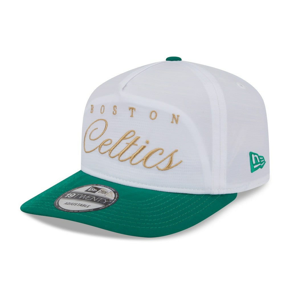 Boston Celtics 2025 NBA Draft On-Stage Nylon 19TWENTY Adjustable Hat White/Kelly Green | New Era US