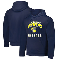 Milwaukee Brewers Dunbrooke Champion Pullover Hoodie - Navy - MLB on Sale