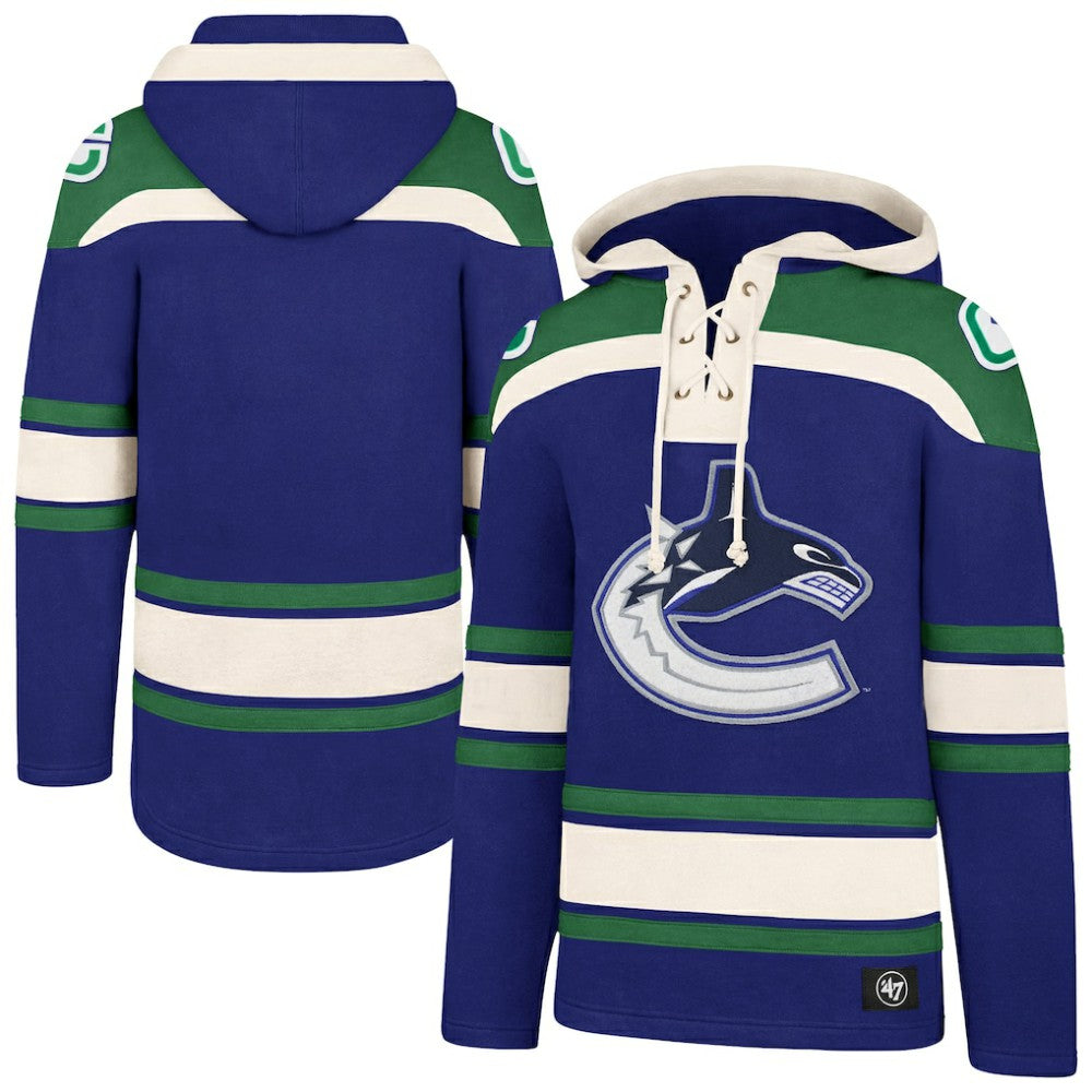 Vancouver Canucks '47 Superior Lacer Hoodie - Royal - NHL 202325180
