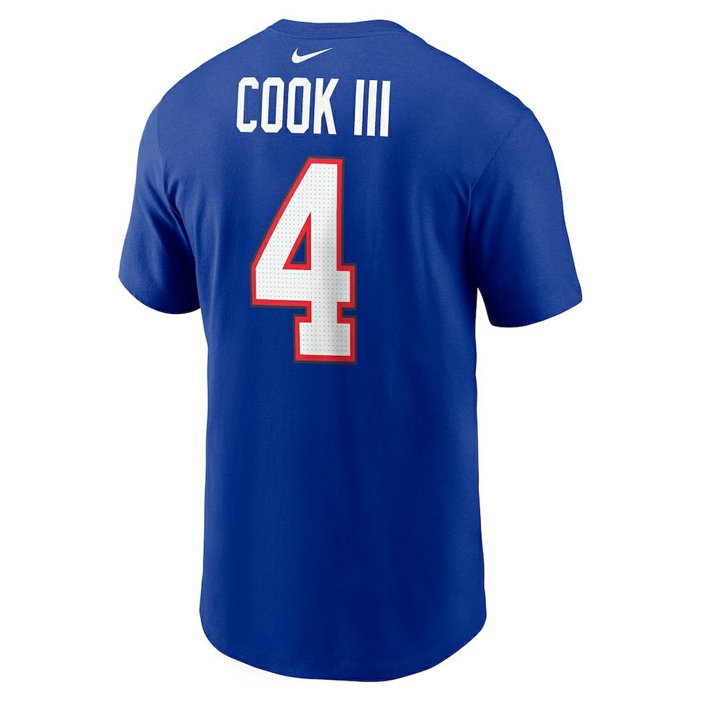Nike James Cook Buffalo Bills Name & Number T-Shirt Royal