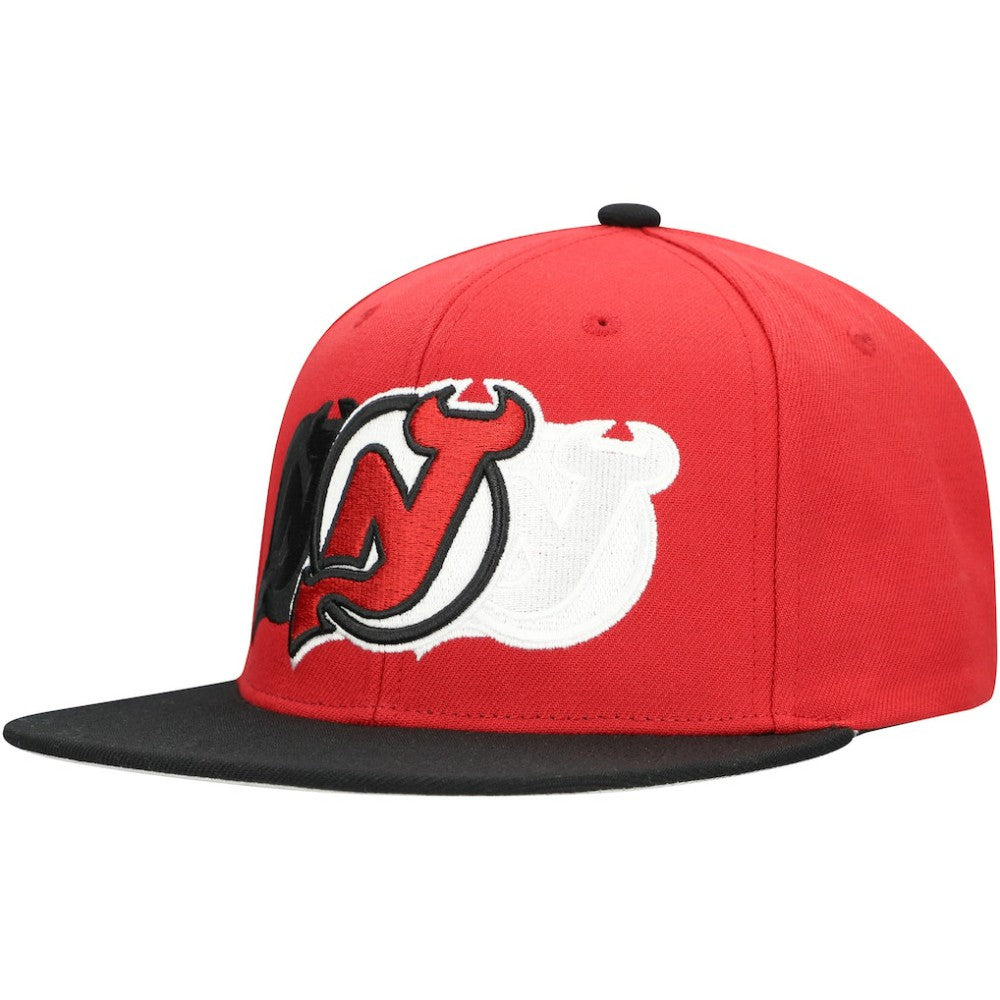 New Jersey Devils Mitchell & Ness Soul Triple Up Snapback Hat - Red - NHL 202327386