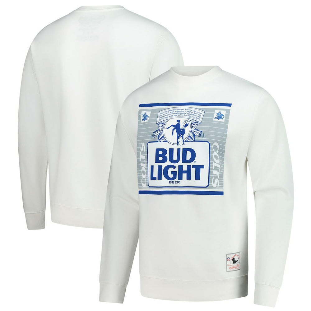 Mitchell & Ness Indianapolis Colts x Bud Light The Crest Pullover Sweatshirt White