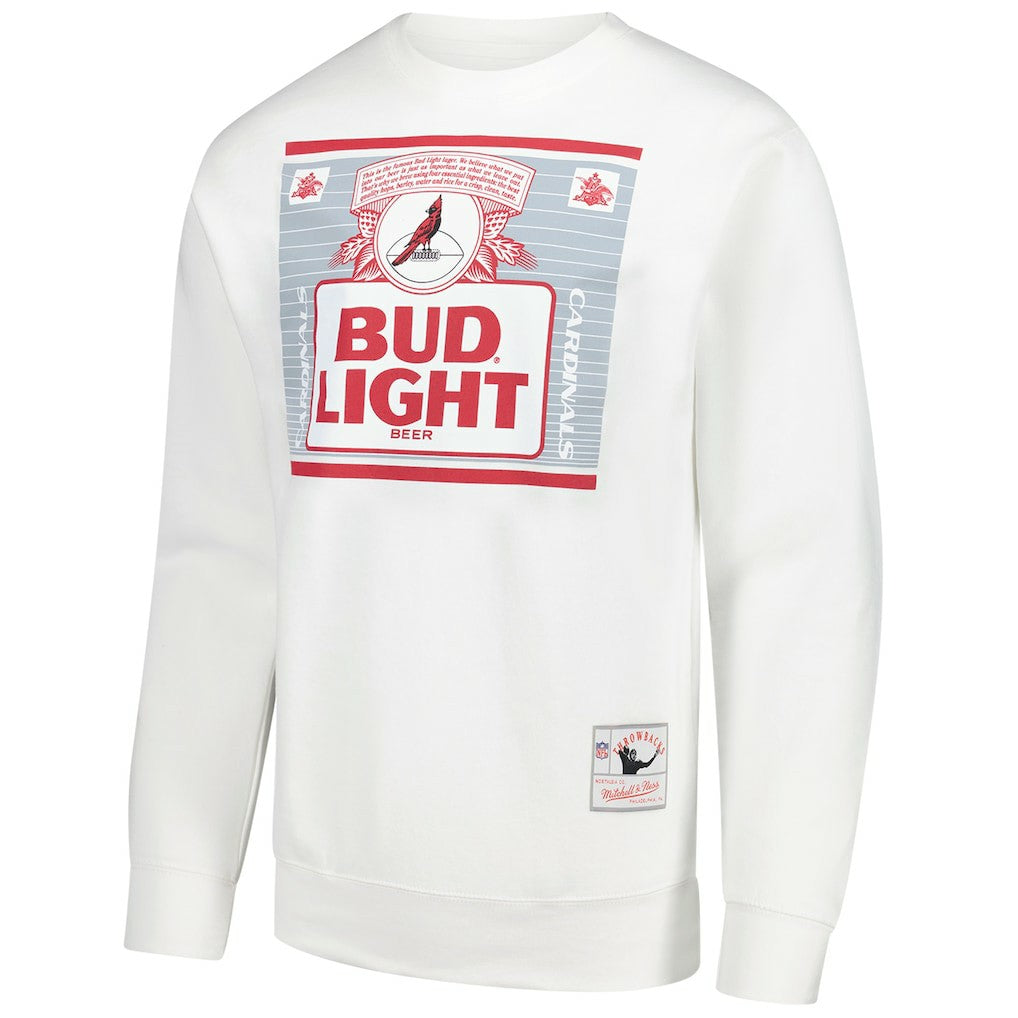 Mitchell & Ness Arizona Cardinals x Bud Light The Crest Pullover Sweatshirt White