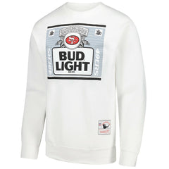 Mitchell & Ness San Francisco 49ers x Bud Light The Crest Pullover Sweatshirt White