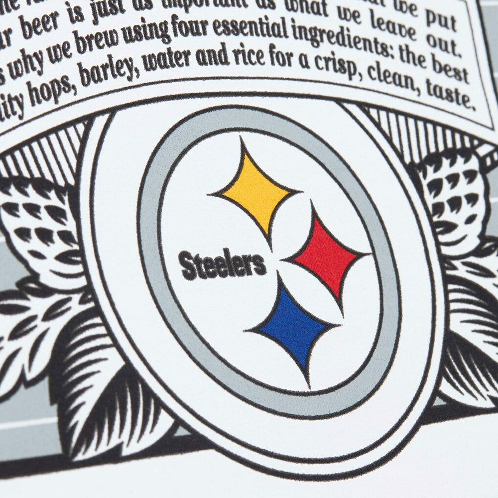 Mitchell & Ness Pittsburgh Steelers x Bud Light The Crest Pullover Sweatshirt White