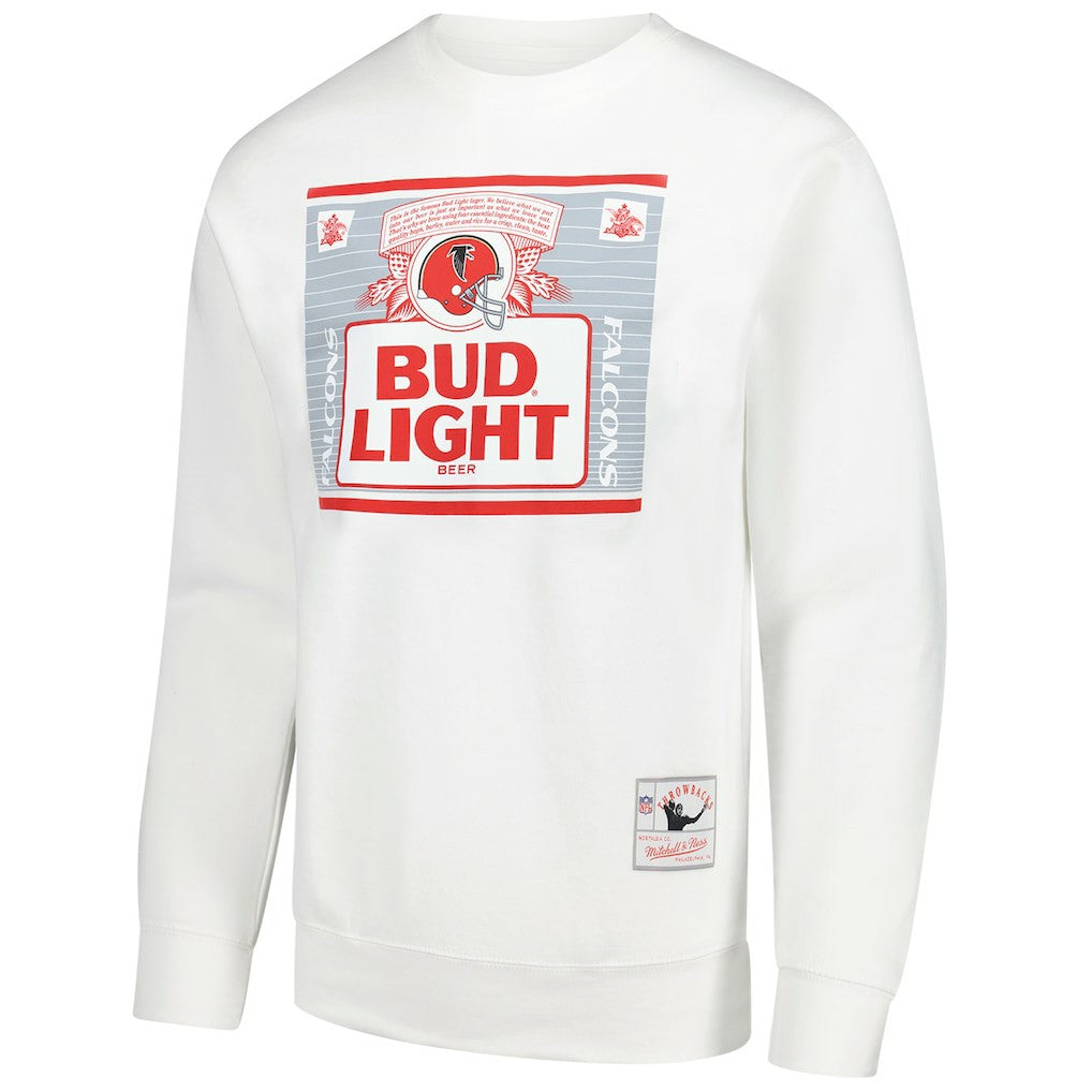 Mitchell & Ness Atlanta Falcons x Bud Light The Crest Pullover Sweatshirt White