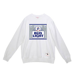 Mitchell & Ness New England Patriots x Bud Light The Crest Pullover Sweatshirt White