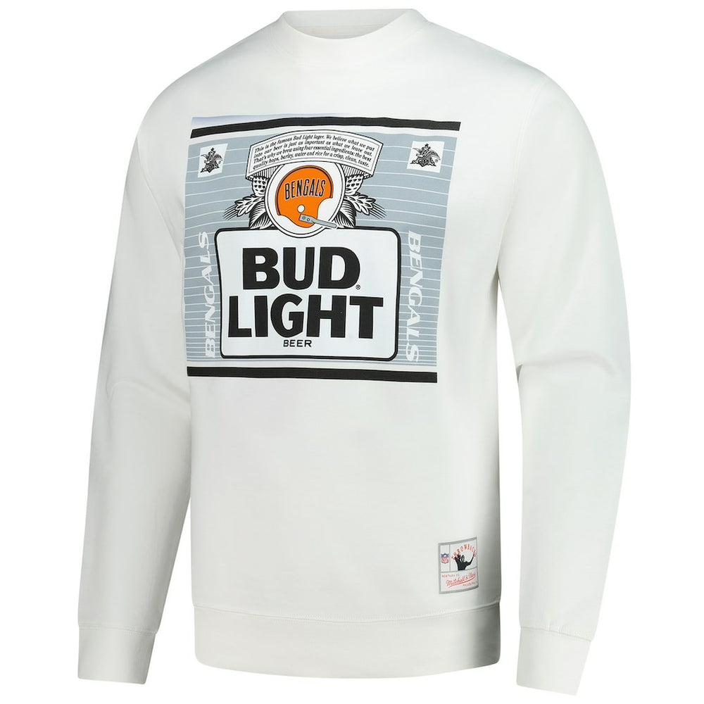 Mitchell & Ness Cincinnati Bengals x Bud Light The Crest Pullover Sweatshirt White