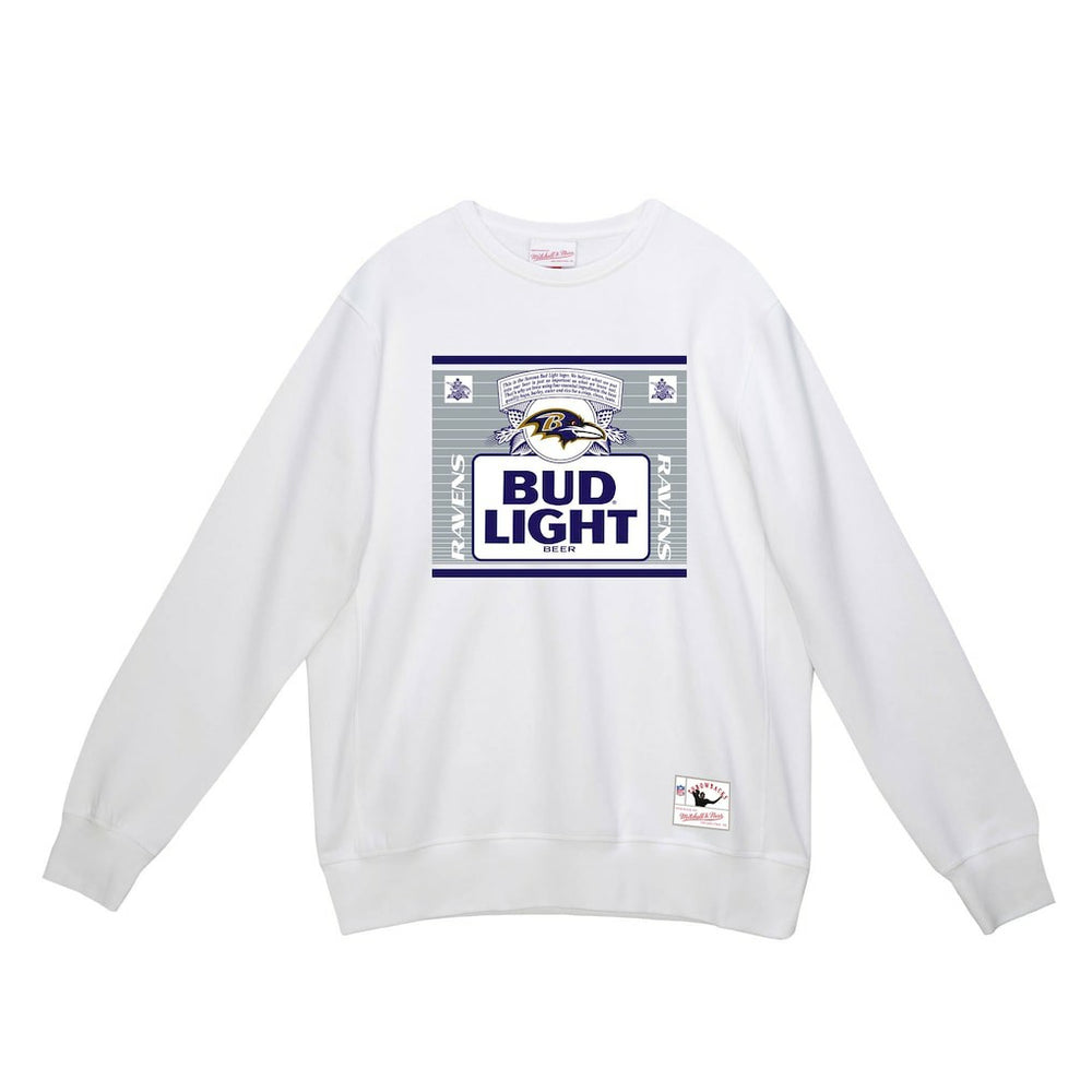 Mitchell & Ness Baltimore Ravens x Bud Light The Crest Pullover Sweatshirt White
