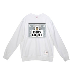 Mitchell & Ness New Orleans Saints x Bud Light The Crest Pullover Sweatshirt White