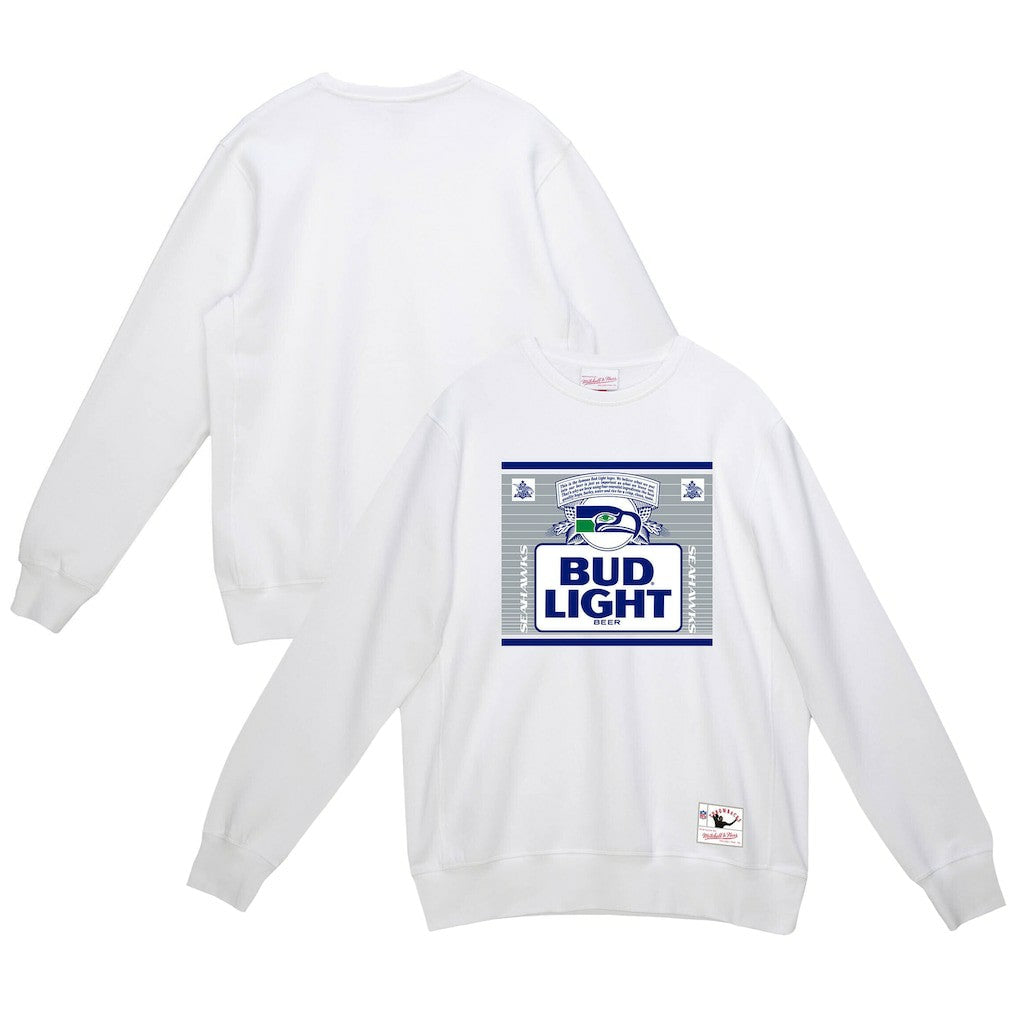 Mitchell & Ness Seattle Seahawks x Bud Light The Crest Pullover Sweatshirt White
