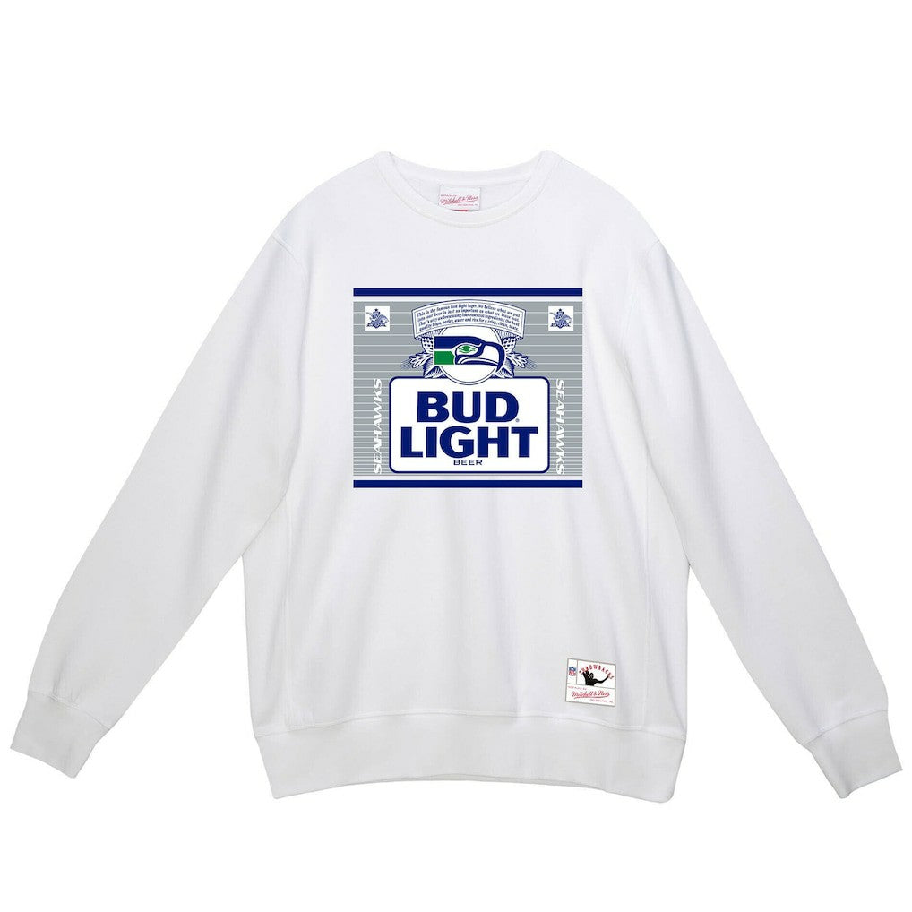 Mitchell & Ness Seattle Seahawks x Bud Light The Crest Pullover Sweatshirt White