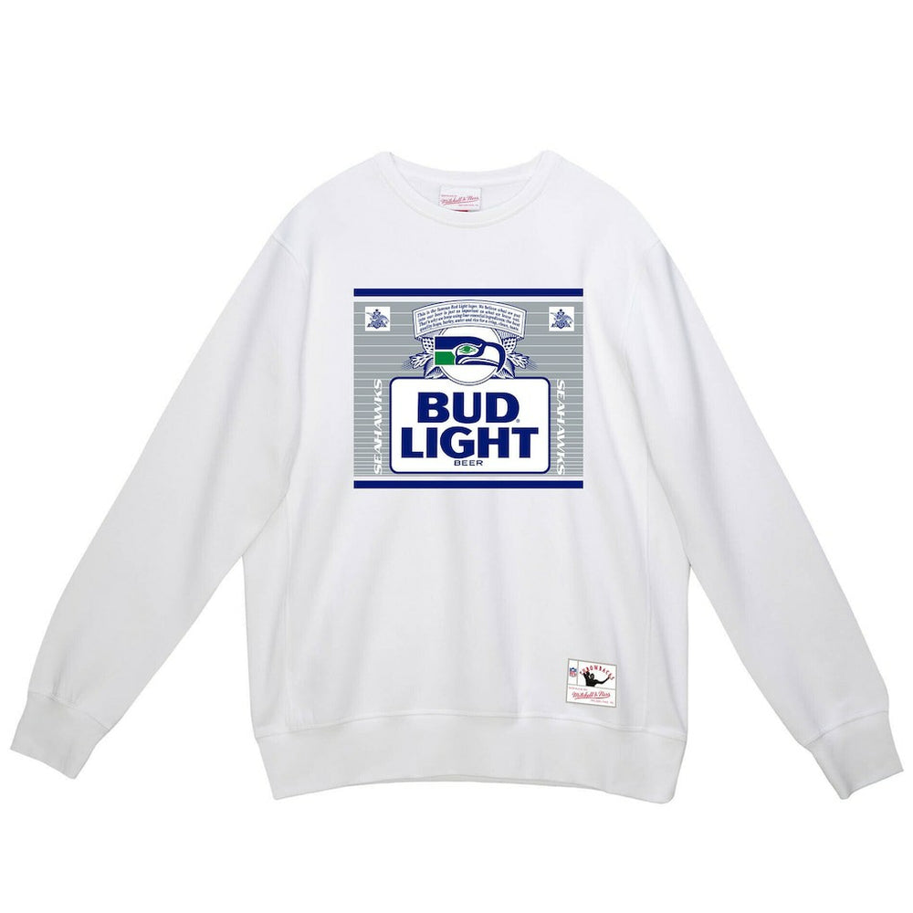 Mitchell & Ness Seattle Seahawks x Bud Light The Crest Pullover Sweatshirt White
