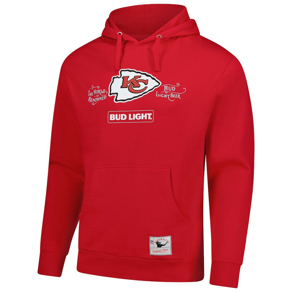 Mitchell & Ness Kansas City Chiefs NFL x Bud Light Vintage Pullover Hoodie Red